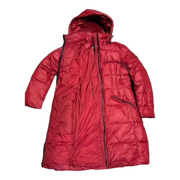 Michael Kors puffer coat with removable hood knee length size small - Picture 6 of 16